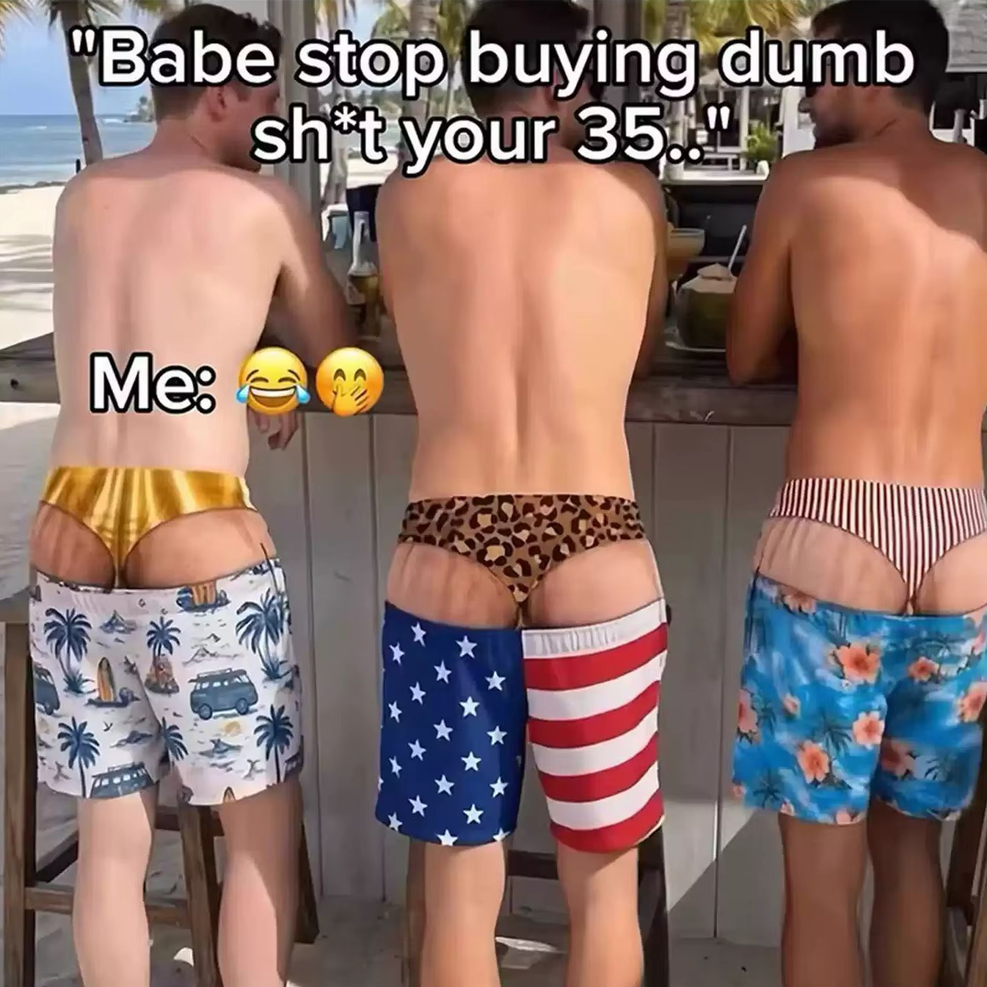 Swim Trunk Quick Dry - Novelty Men's Swim Trunks Funny Hairy