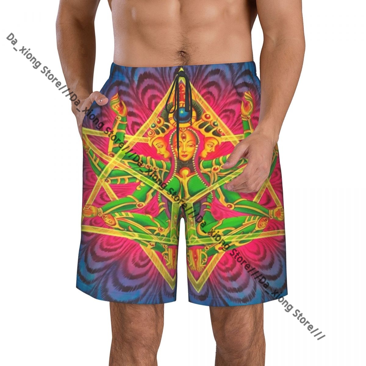 Trunks Board Surf - Mens Swimwear Swim Short Trunk Merkaba