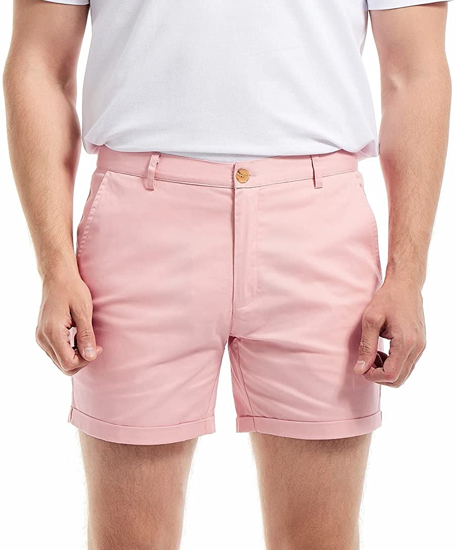 AIMPACT Men's Summer Slim-fit  - Shorts Chino Slim 评论和价格