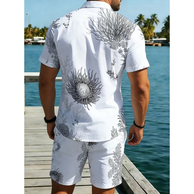 Men's Floral Hawaiian Shirt &  - Resort Shirt Floral 评论和价格