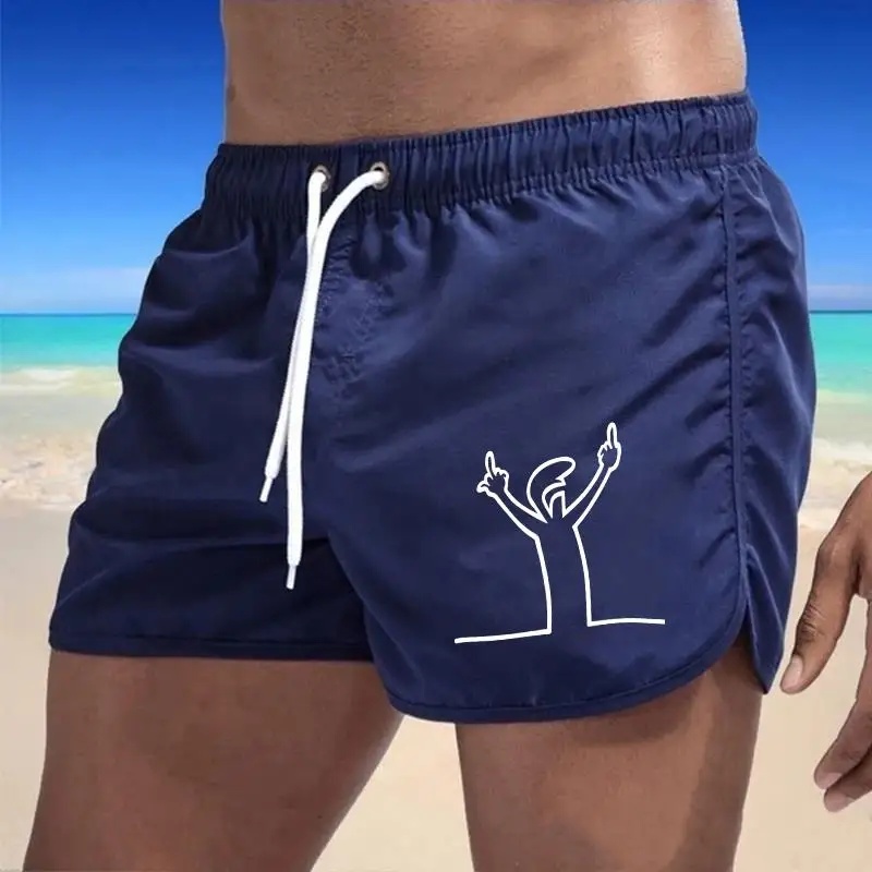 Mens Beach Shorts Print Casual - Trunks Board Surf 评论和价格