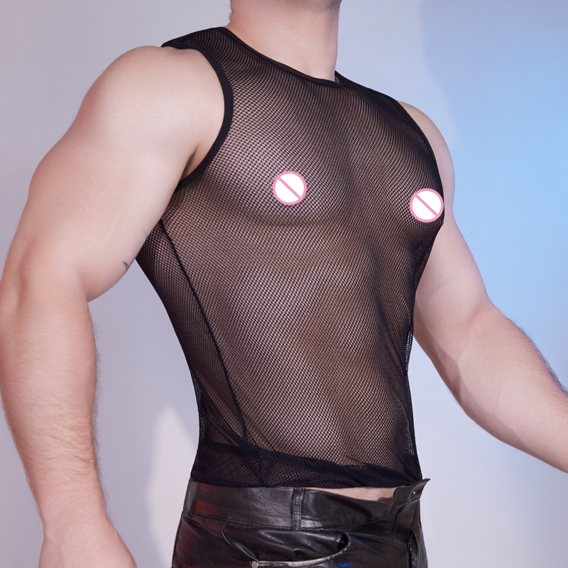 Men's Mesh Tank Top See Throug - Tank Top Muscle 评论和价格