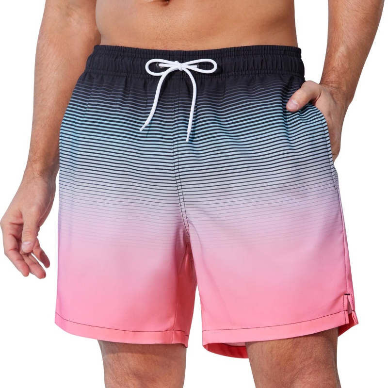 Trendy Ombre Striped Graphic S - Trunks Board Surf 评论和价格