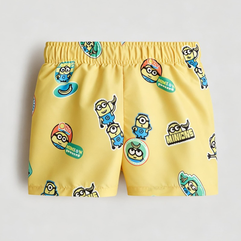 Boys Minions Printed Swim Shor - Trunks Board Surf 评论和价格