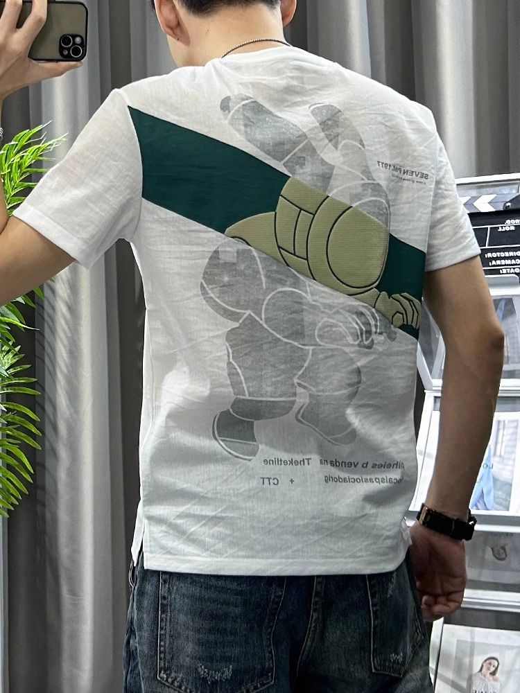 Male Tees Shirts White Linen T - Short Linen Drawstring 评论和价格