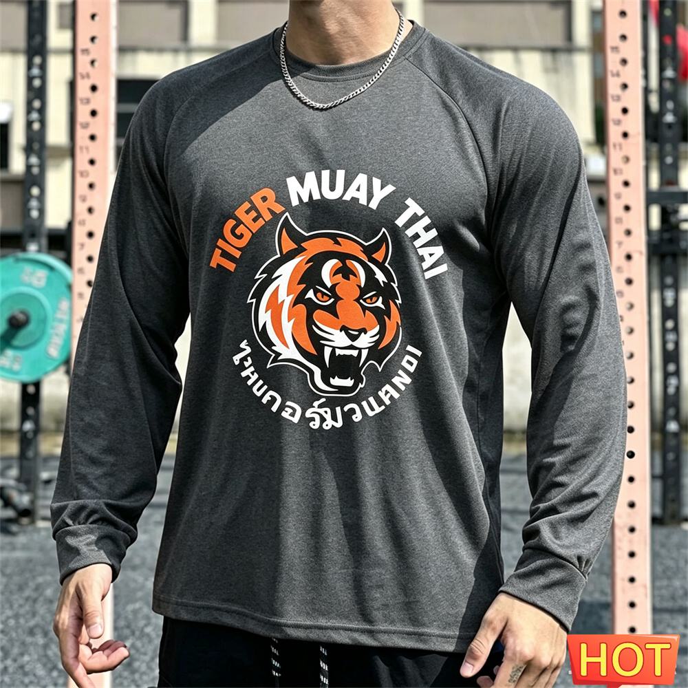 Muay Thai Men's Long sleeved T - Tee Graphic Print 评论和价格