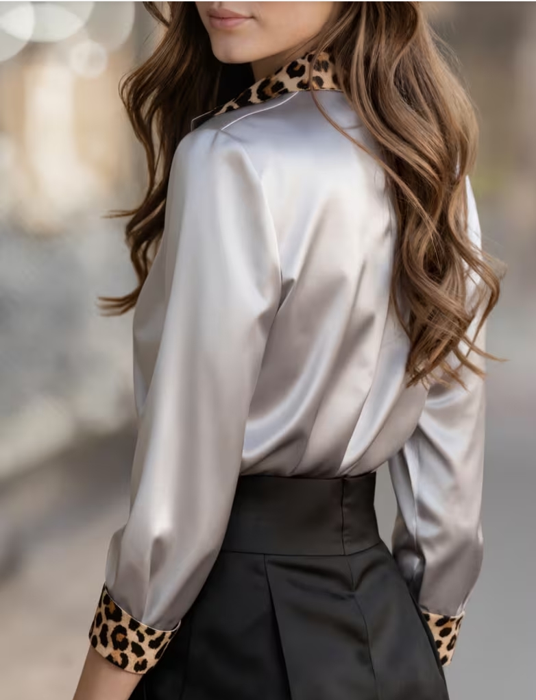 Elegant Long Sleeve Button Dow - Shirt Camp Collar 评论和价格